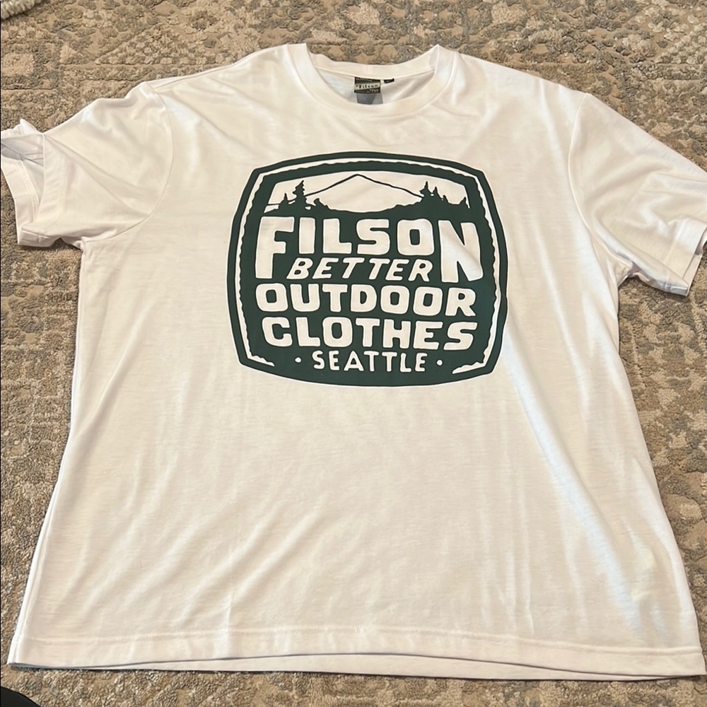 Filson White Graphic T-Shirt for Men